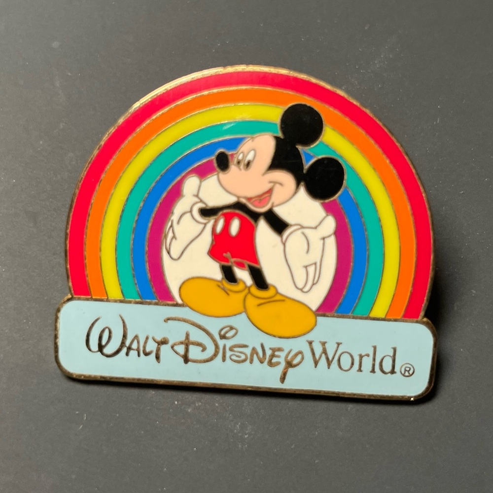 Mickey Mouse Rainbow Vintage Disney Enamel Trading Pin